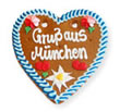 Münchner Lebkuchenherz - Grüsse aus München